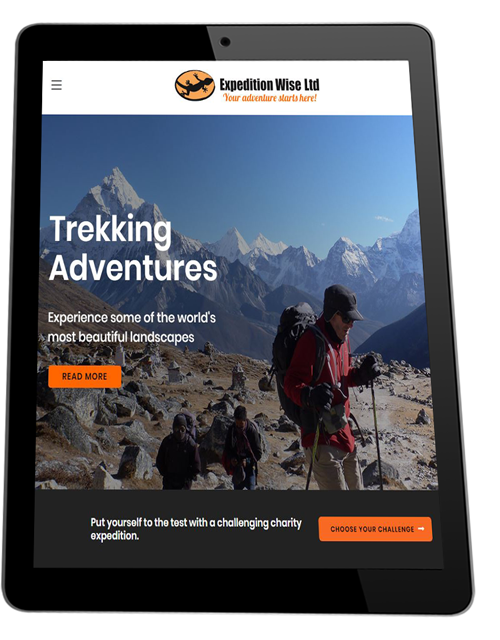 Expedition Wise Website on Mobile Device