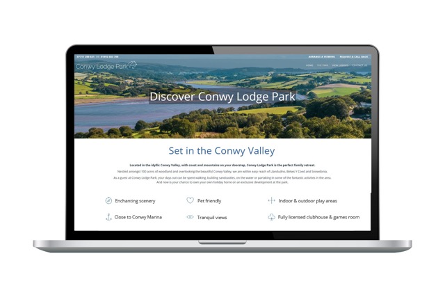 Cowny Lodge Park Page Design by BeeBrilliant Marketing