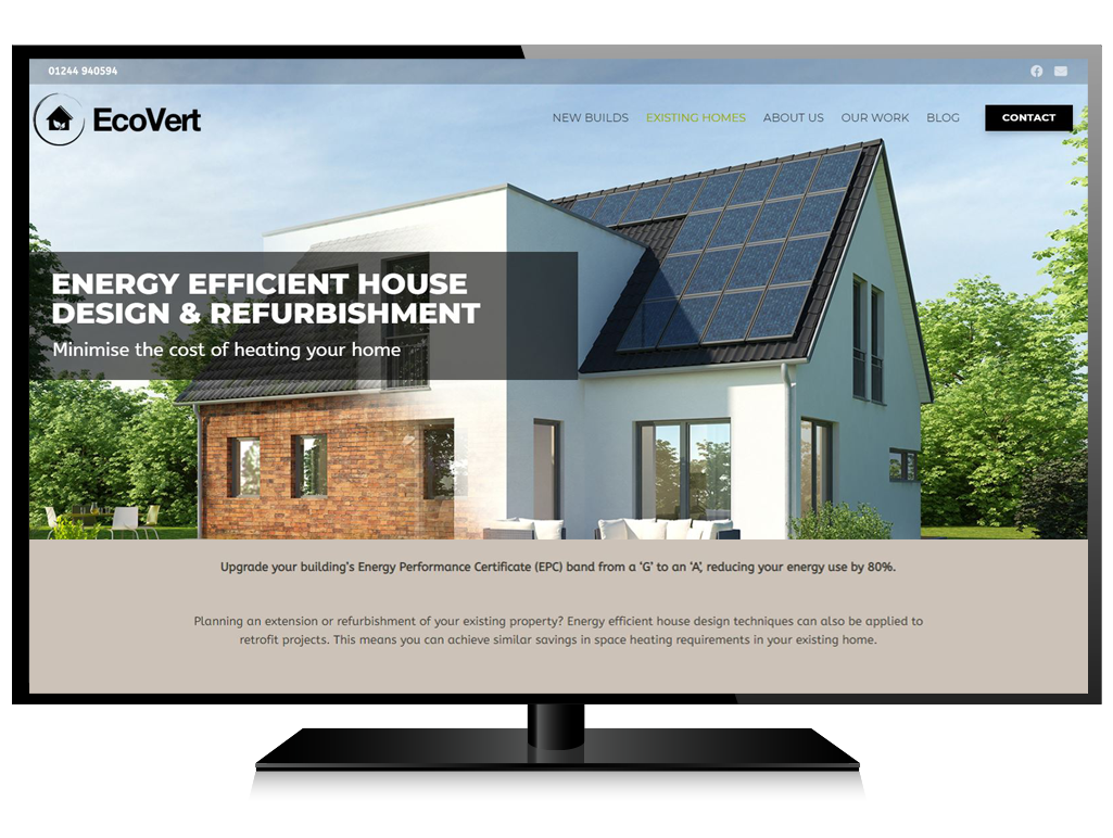 EcoVert Solutions Website Design Case Study on Desktop