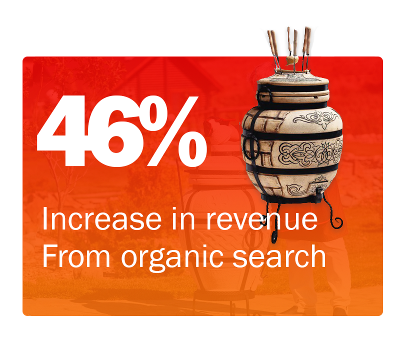 46 increase in revenue from organic search