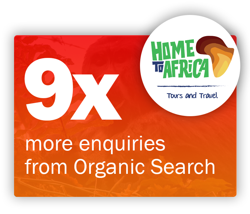 Case Study for Home 2 Africa, 9 times more enquiries
