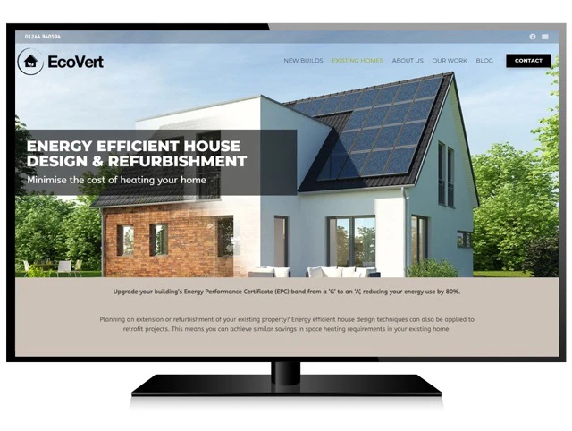 EcoVert Solutions Website Design Case Study on Desktop