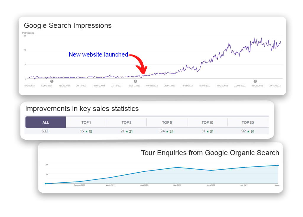 Google Search Impressions for Home to Africa Case Study