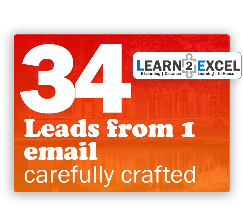 L2Excel Email campaign results